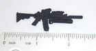 GI Joe Accessory 2009 Edwin Lifeline Steen           Black Assault Rifle Gun