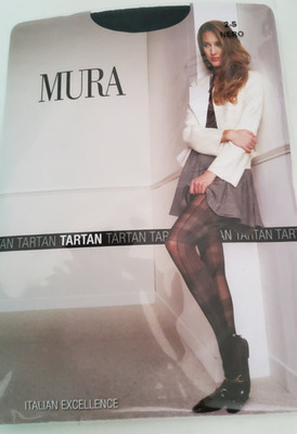 Elegante Mura Tartan C4001 Italien 40 Den Damen Strumpfhose 2S