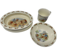 Vintage 3pc Royal Doulton Bunnykins Child  s Dish Set Plate Bowl Mug England
