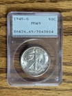 1945-S Liberty Walking Half Dollar Silver 50C PCGS MS65 Certified US Coin