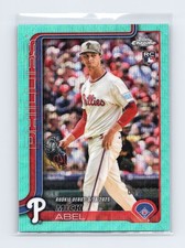 Mick Abel Rookie Debut 2025 Topps Chrome Update Aqua Wave /199 Phillies RC