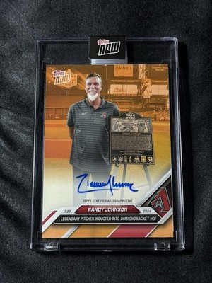 Randy Johnson 2024 Topps Now HOF Induction Auto Orange #4/5 SEALED  5 Cy Young s