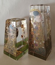 Ein Paar Kerzenst&auml;nder S&auml;ulenform/Obelisk ARTIS ORBIS/G&Ouml;EBEL.MOTIV GUSTAV  KLIMT
