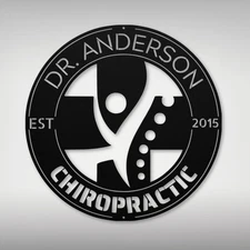 Personalized Chiropractic Metal Sign Custom Office Decor Gift for Chiropractors
