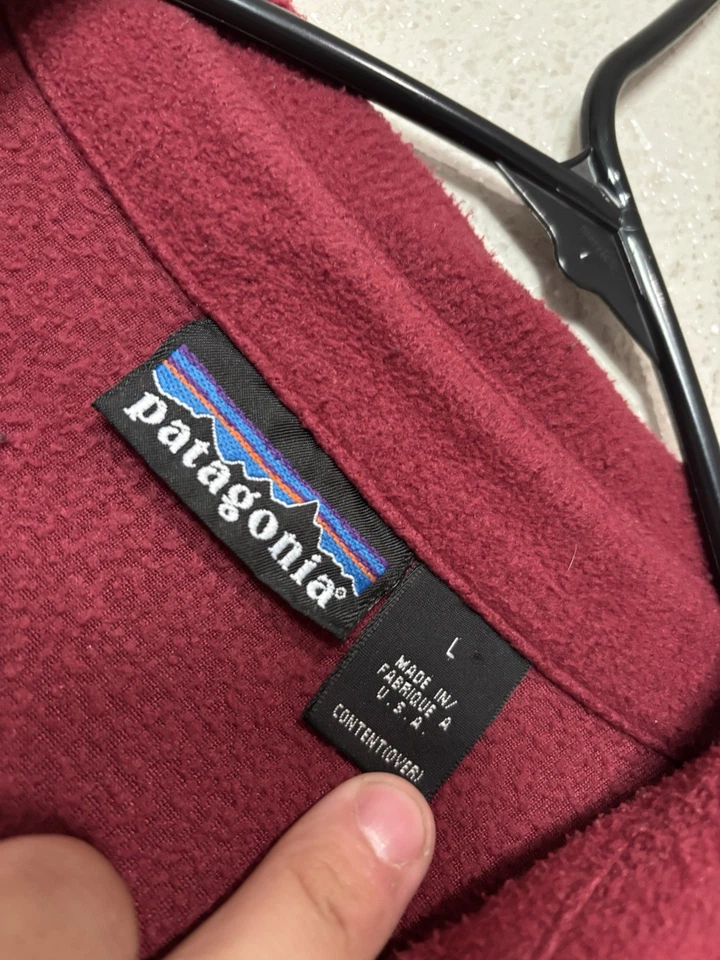 复古 90 年代 Patagonia Snap Button Up Fleece Overshirt 男式 L 码 — 第 2/4 张图片