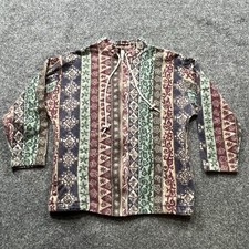 Vintage 90s 80s Chamois Full Zip Shirt Mens Size Small DK Gold Retro Jacket USA