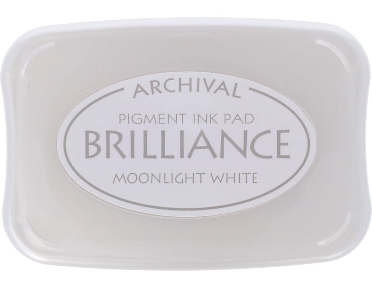Tsukineko Brilliance Ink Pad, pad size: 7,6 x 4,7 cm, Moonlight White