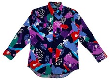 Vintage Wrangler Western Button Up Shirt Men's Large 16-16.5 Multicolor