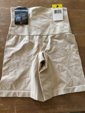 Maidenform Shapewear Tummy Control Thigh Slimmer Seamless Short Beige SZ MED NWT