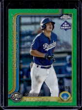 2025 Topps Pro Debut Victor Rodrigues Chrome Green Refractor #/99