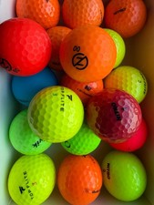 36 Assorted Colored Used Golf Balls in Mint / Near Mint Quality - 5A / 4A