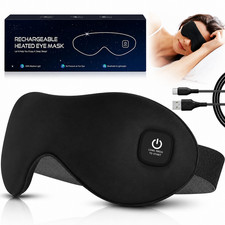 Cordless Heated Eye Mask Rechargeable Warm Compress Dry Eye Washable Sleep Mask