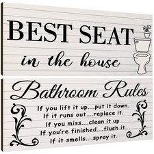 Jetec 2 Pieces Funny Bathroom 11.8 x 5.9 x 0.24 inches, as picture shows