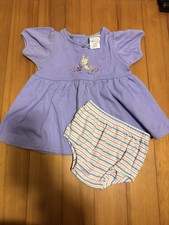 Vintage Girls Carter  s Matching Set Purple 6/9 Mo