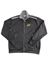 Vintage Nike Full Zip Track Jacket Men's Size Extra Large Black Swoosh Y2K Gym