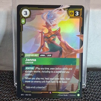 Envar Studio League of Legends TCG Janna SFD 053/221 Savior Holo Alt Art