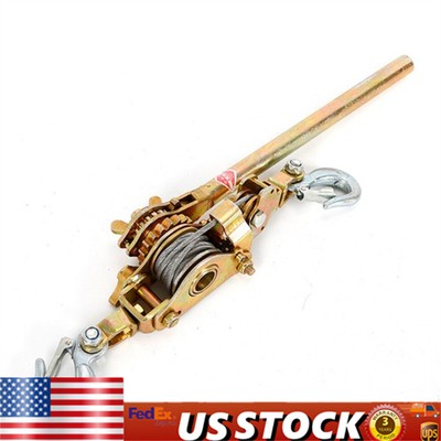 Heavy Duty Hand Puller 2TON Winch Pull Hoist Come Along Cable Lever Tool 4400LB