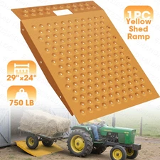 Shed Ramp for Riding Mower & Lawn Equipment Anti-Slip Punch Plate Ramp 29" x 24"