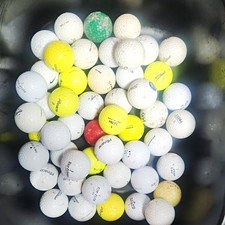 50 Mixed Brands Recycled Golf Balls Mixed Lot Assorted Colours White/Yellow/Red