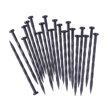 100PC 8" Spiral Nylon Landscape Anchoring Spikes for Garden, Lawn, Paver, Turf