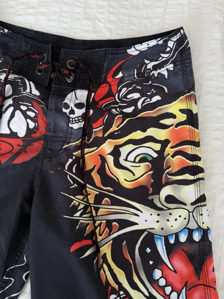 Bañador corto para hombre Ed Hardy de Christian Audigier Y2K talla 30 Foto 4 de 4