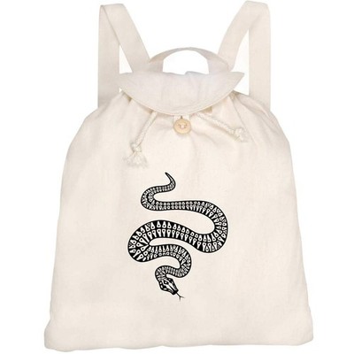 Canvas Rucksack / Backpack ''Winding Tattoo Snake'' (RK00034561)