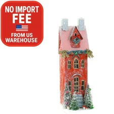 Cody Foster Red Townhouse Christmas Village Decor No Import Fees Ceramic Figures