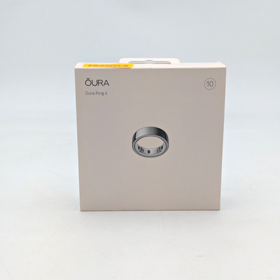 Oura Ring 4 Smart Ring Activity Tracker Size 10 in Silver (JZ90-54217-10)
