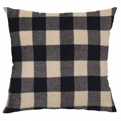 Kissenbezug 40x40 Retro Loft Karo Beige Schwarz Dekokissen