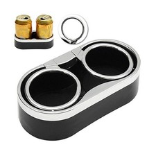 1x Car Center Console Dual Cup Holder Black Front Seat Organizer Drink Holder 1x Car Center Console Dual Cup Holder Black Front Seat Organizer Drink Holder