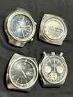 Lot of 4mechanical vintage watches citizen bullhead  Seiko +++- As Is for parts