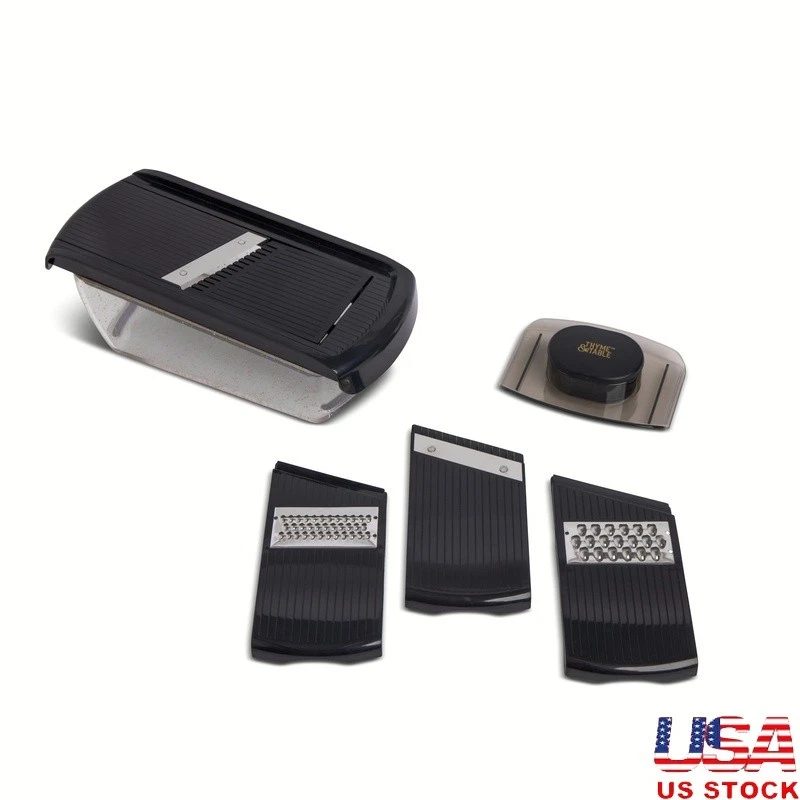 7-Piece Slicer Set Stainless Steel Blades Non-Slip Base Food Prep Tool