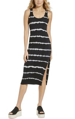 Dkny Jeans Long Dress With Round Neck And Sleeveless Color Black