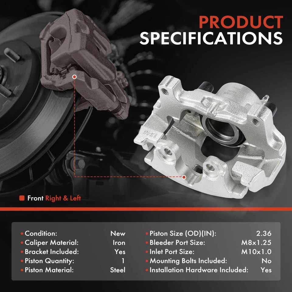 2x Pinza de freno delantera con soporte para Land Rover Range Rover Evoque LR2 Foto 2 de 4