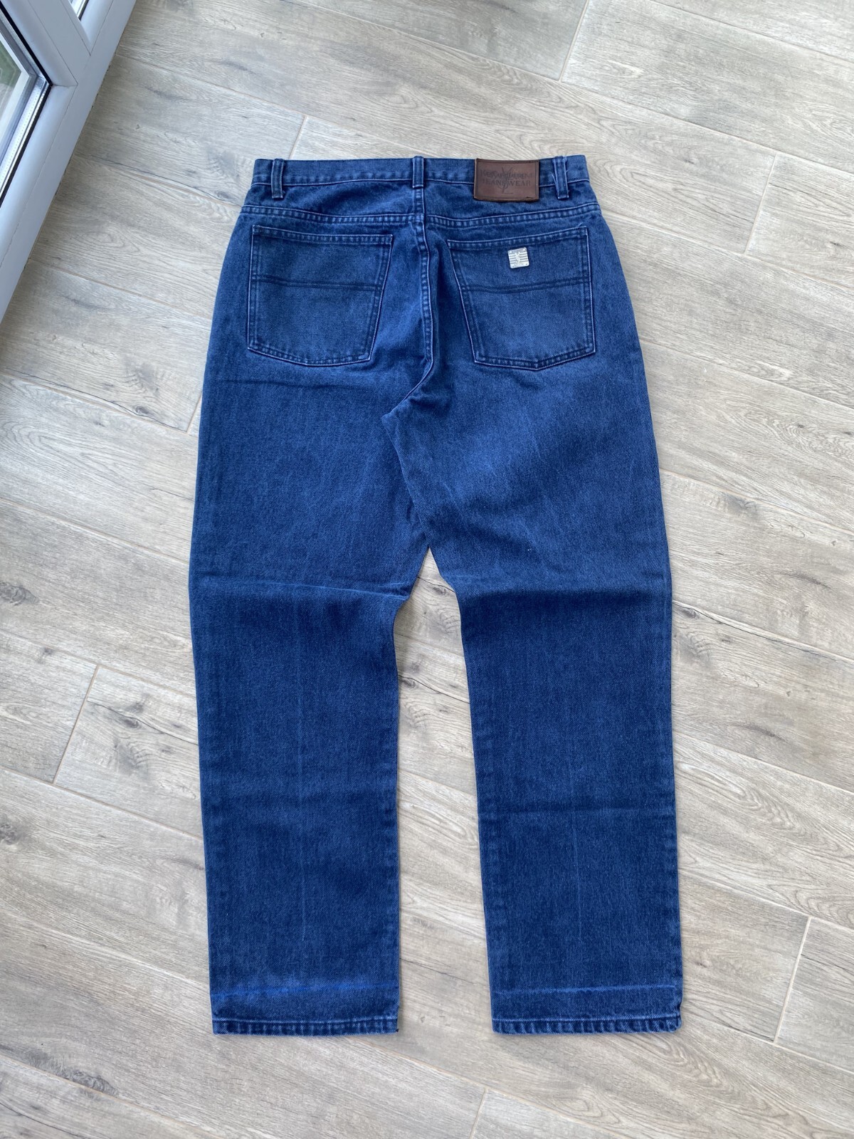 Jeans uomo Yves Saint Laurent vintage logo metallo taglia 36