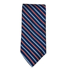 Brooks Brothers 346 Silk Tie Navy Blue Striped Red Blue White NWT New Vintage