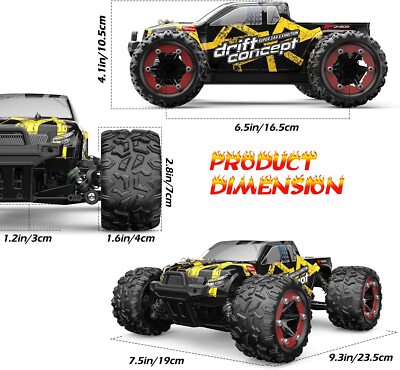 ホビーラジコン deerc300E DEERC 300E Brushless 4WD RC Car 1:18 60KM/H Remote Control Monster