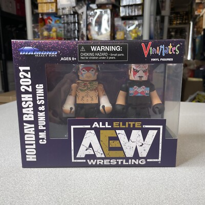 AEW Diamond Select CM Punk Sting Vininates 1 OF 500 SDCC Exclusive
