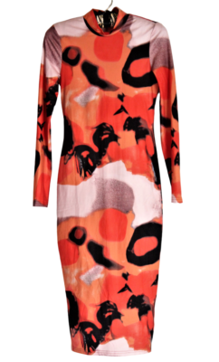 bodycon graphic dress NOOKIE - FORTUNE MIDI