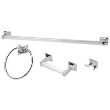 Sunset Polished Chrome Bathroom Hardware 4 Piece Set Bath Room Accessories