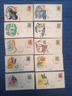beautiful 10 FDC Rome Italy sets here unaddressed 1973-4