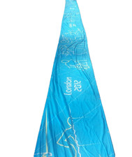 London Olympics 2012 Flag Sign Banner HUGE Original Olympic Memorabilia Blue