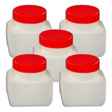 5 Stück Flasche mit Schraubdeckel 250 ml Weithalsflasche Kunststoffflasche  Dose