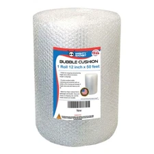 50 Feet Bubble Cushioning Wrap Roll Small Bubble 12" Wide Perforated Every 12"