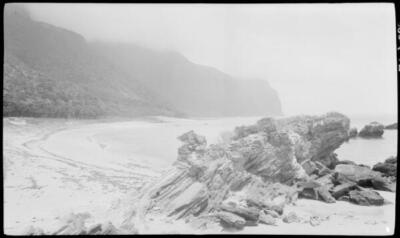 Lord Howe Island Unidentified cove with cliff tops covered in clou - Old Photo 1