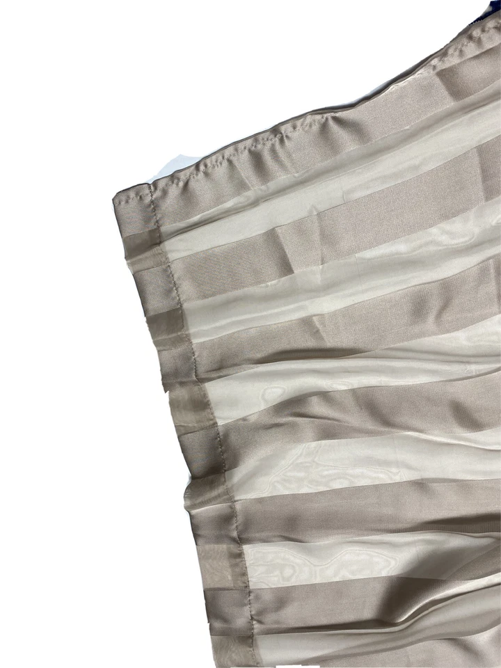 6 Set Better Homes & Gardens Taupe Luxury Curtains Panels Drapes Brown Stripe - Image 4 of 4