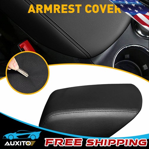 For 2011-2018 Ford Explorer Leather Center Console Lid Armrest Cover Skin Black