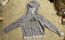 ADIDAS purple animal print long sleeve hooded sweatshirt kids 16 XL