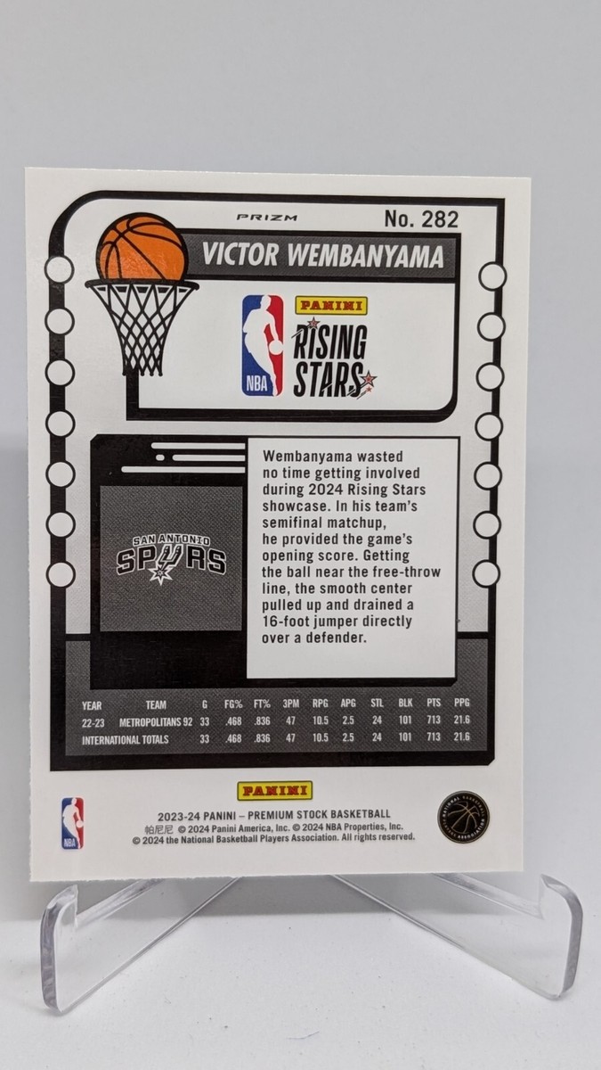 Victor Wembanyama 2023-24 Panini Hoops Premium Stock RC #282 SCOPE