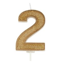 AOOLADA 71st Birthday Candles Set - Gold Number 7 & 1 With Crown Topper For Cake Decorations
